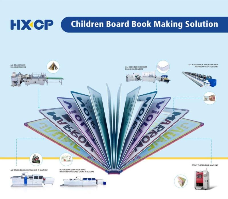 Children Board Book Signature Lay Flat Binding Machine Automatic Paper Folding Machine for Cardboard Book