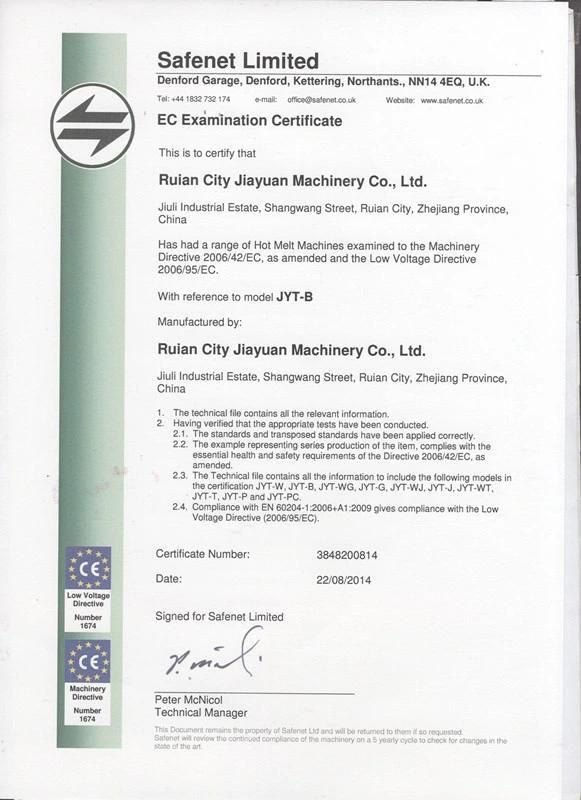 CE Certificatehot Melt Coating Piece-Material Machine (Model JYT-P)