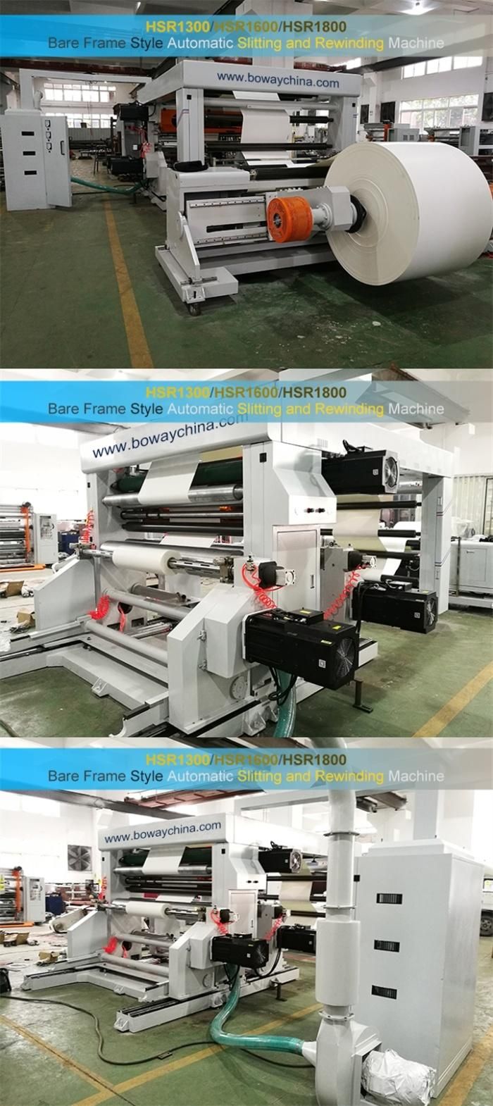 Electric Big Bare Frame Automatic Kraft Coated White Board Paper Roll Slitter and Rewinder Cutter