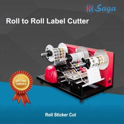 Fast Contour Digital Label Roll to Roll Die Cutter for Kiss-Cut Self-Adhesive Paper/Stickers Laser Economical Prototype (SG-LCP)