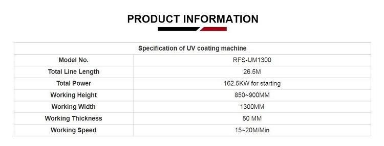 Automatic Laminate Floor Spc Flooring Board UV Coating Machine