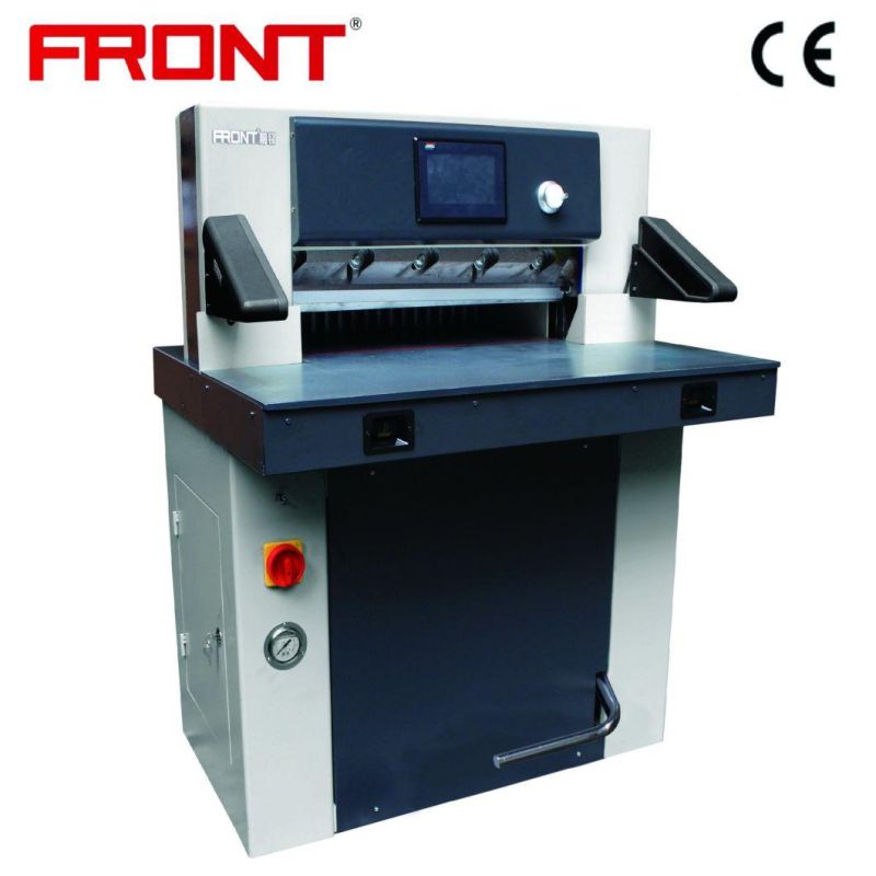 Front Brand Heavy-Duty Silent Hydraulic Program-Controlled Paper Cutter with Floating Balls