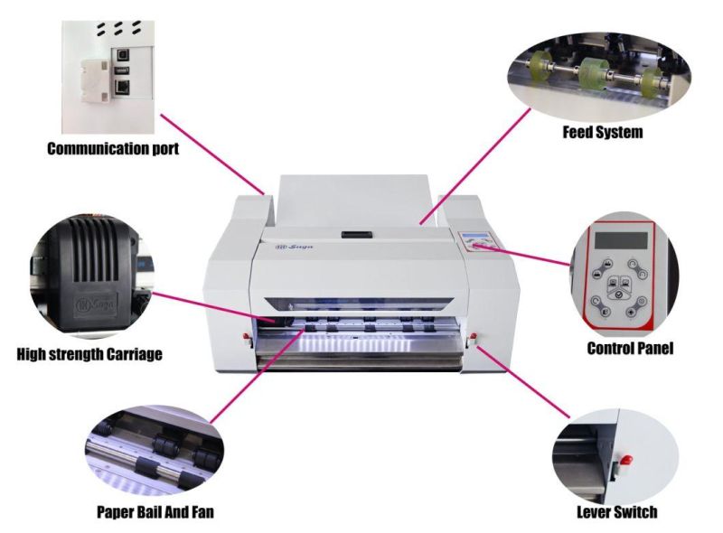 Auto Sheet Feeding Sticker/Vinyl Cutter Laser with Optical Sensor A3+ Paper Graphic