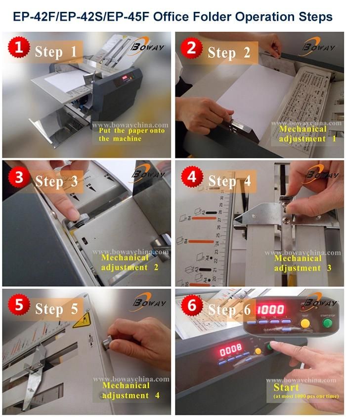 Boway Automatic Office A3 A4 B7 B6 Paper Sheet Folder Creasing and Folding Machine