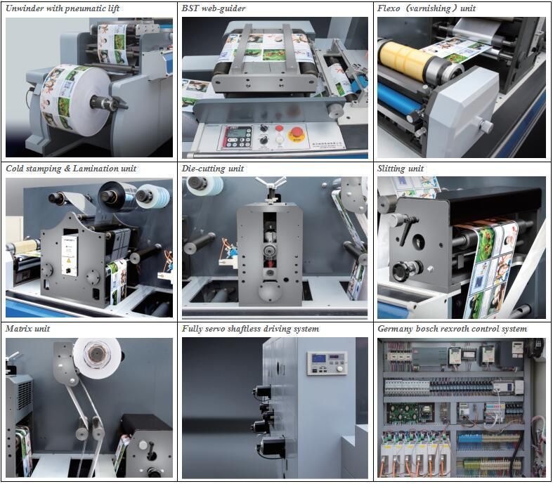 Zm-320 Semi Rotary / Roll Sticker Die Cutter Machine with Cold Stamping / Vinishing Unit