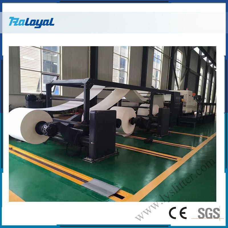 2 Rolls Automatic Mult Reel Paper Roll to Sheet Cutting Machine with Slitting and Web Guiding