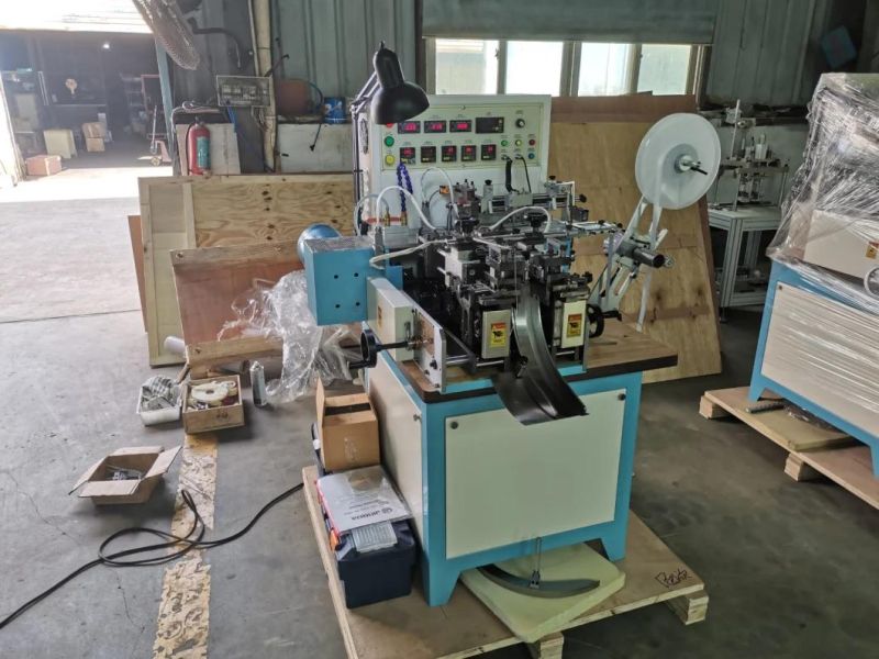 (JZ-2817) Fully Automatic Woven Label Cutting and Folding Machine, Label Cut and Fold Machine for Cotton Tape and Satin Ribbon