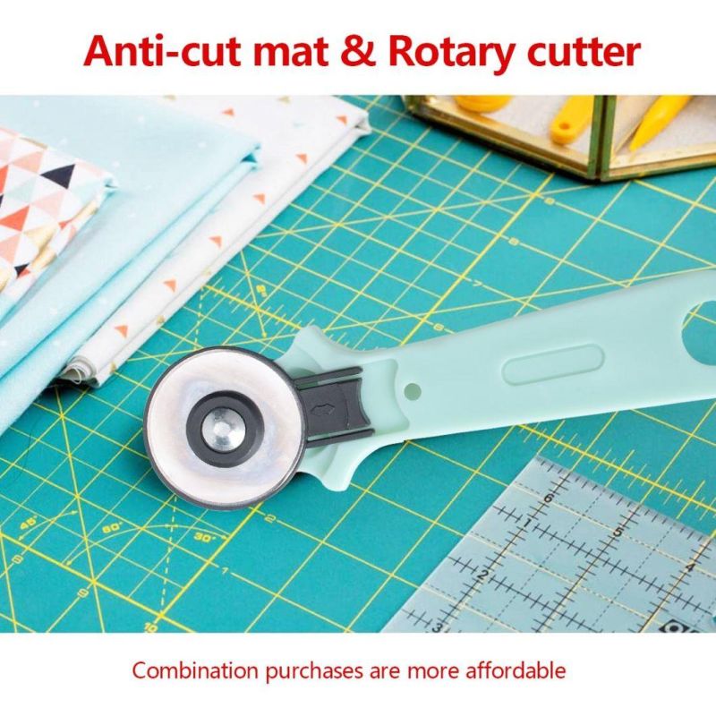 45mm Straight Handle Rotary Cutter Flexible Blade Fabric Leather Cutting Tool