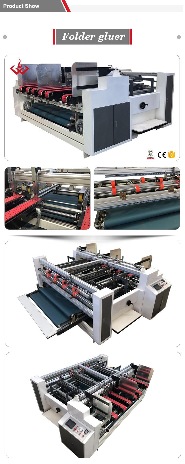 High Speed Double Pieces Semi-Automatic Folder Gluer Machine for Corrugated Carton Box Making Cheapest Price